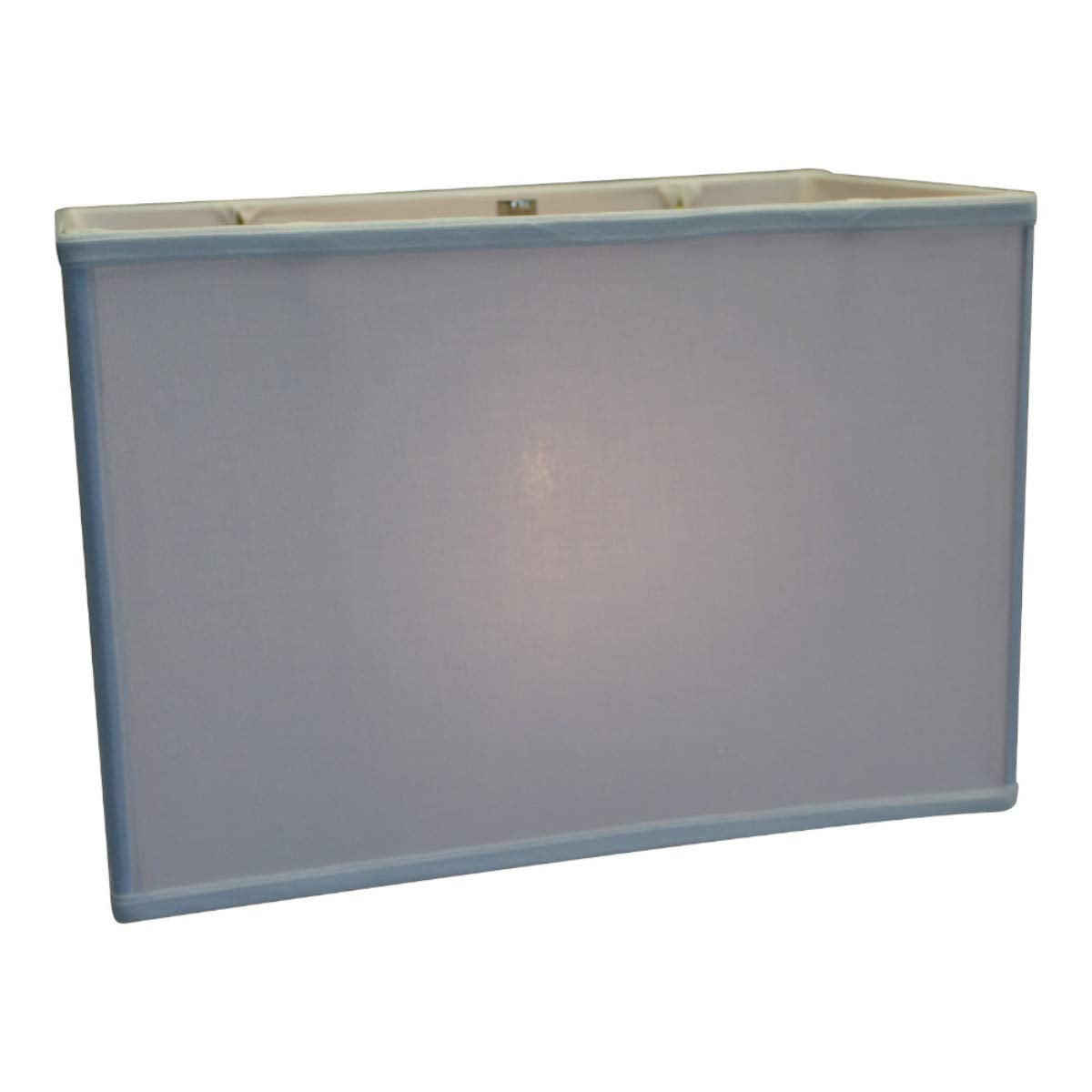 HomeConcept Rectangular Drum Lampshade Softback Fabric 10x16x11 White Model 161011RDWH