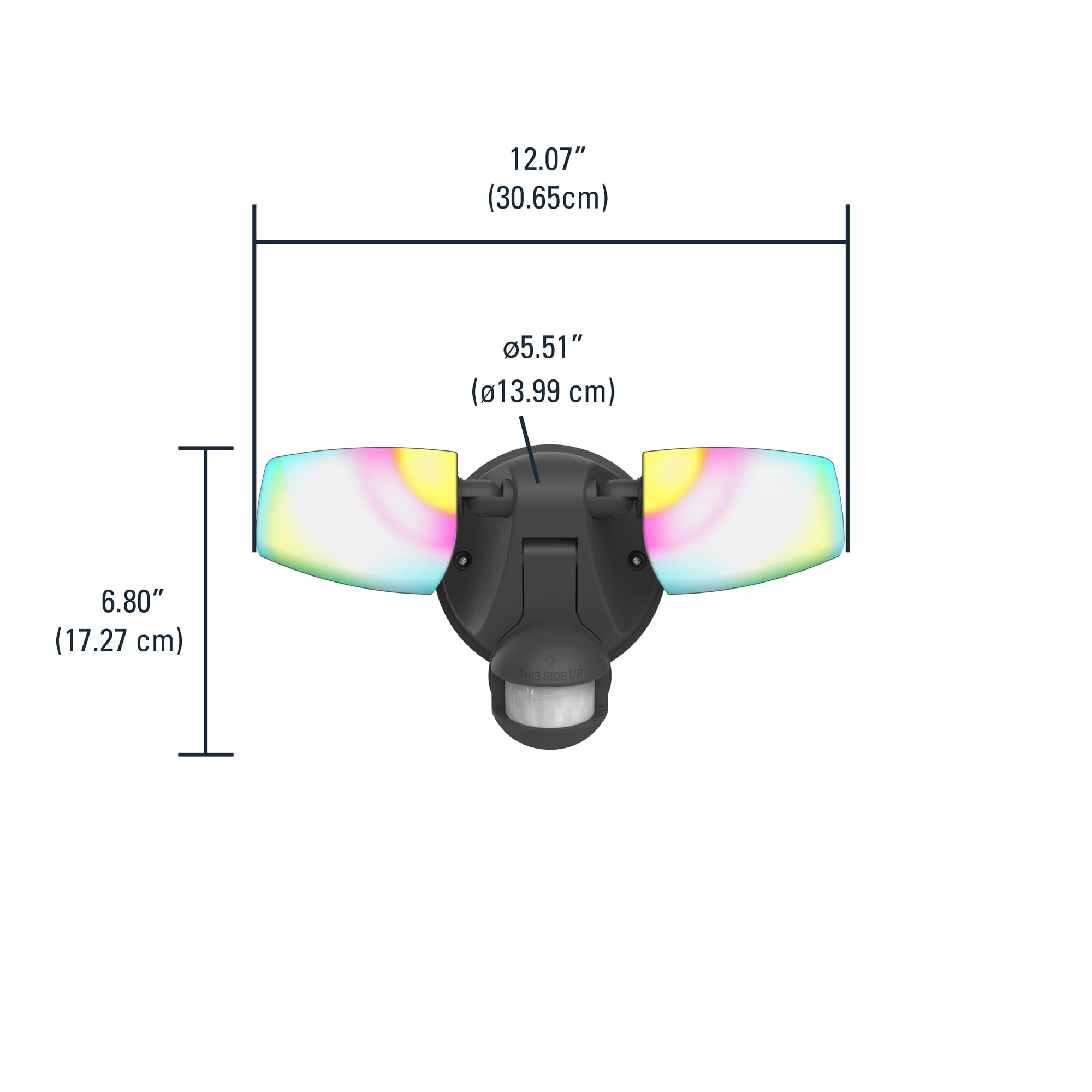 Halo Esf Wiz Motion Smart Wifi Color Changing Led Security Floodlight For Outdoors - Black - Esf2Argbwmbl-Wiz
