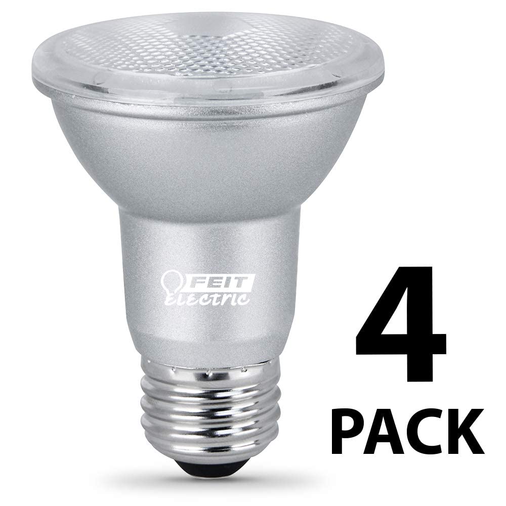 Feit Electric PAR20 LED Spotlight Bulbs, Dimmable, 5000K Daylight, 450 Lumens, 4 Pack, E26 Base, 22-Year Lifetime