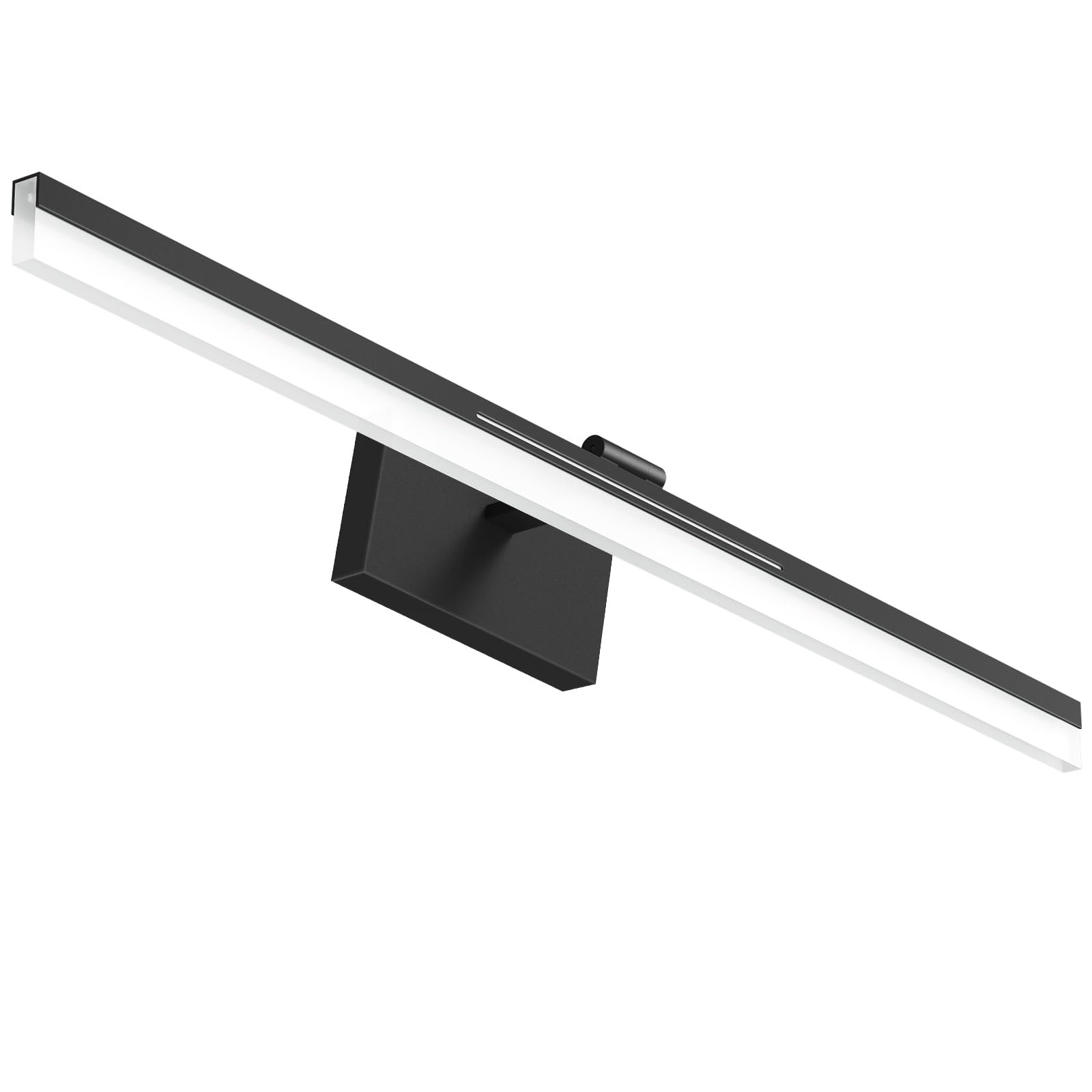 Izorro 40 Inch Modern Led Vanity Light Bar For Bathroom  Ip44 (Dimmable & Adjustable & Retractable) Black Bathroom Lighting Fixtures Over Mirror 6000K