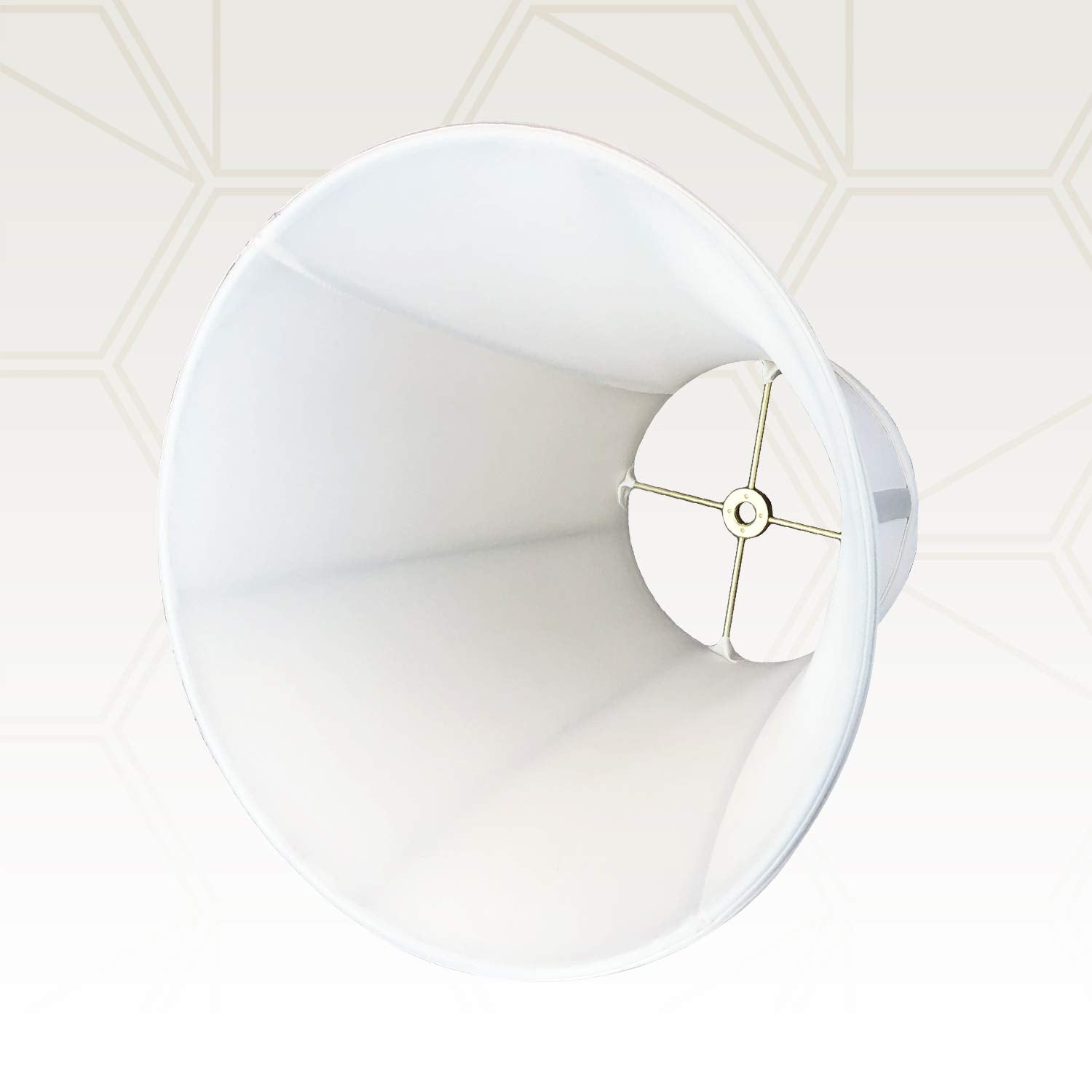 Royal Designs Inc. True Bell Lamp Shade, Faux Silk, 7in x 14in x 11.5in, White, Model BSO-704-14WH-2, 2-Pack