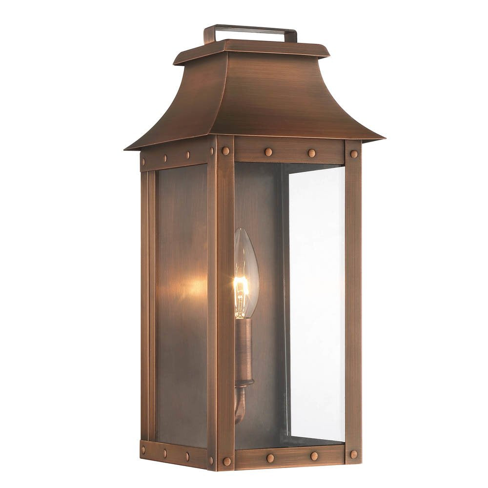Acclaim Lighting Copper Outdoor Light Fixture, 6 X 13.25 Inches, Glass