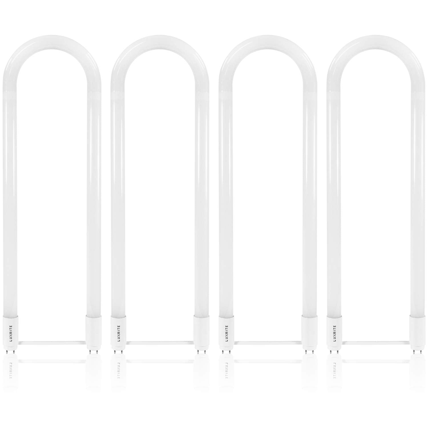 Luxrite U Bend Led Tube Light, T8 T12, 18W (32W Equivalent), 3000K Soft White, 2000 Lumens, Fluorescent Light Tube Replacement, Direct Or Ballast Bypass, Dlc And Etl Listed, G13 Base (4 Pack)