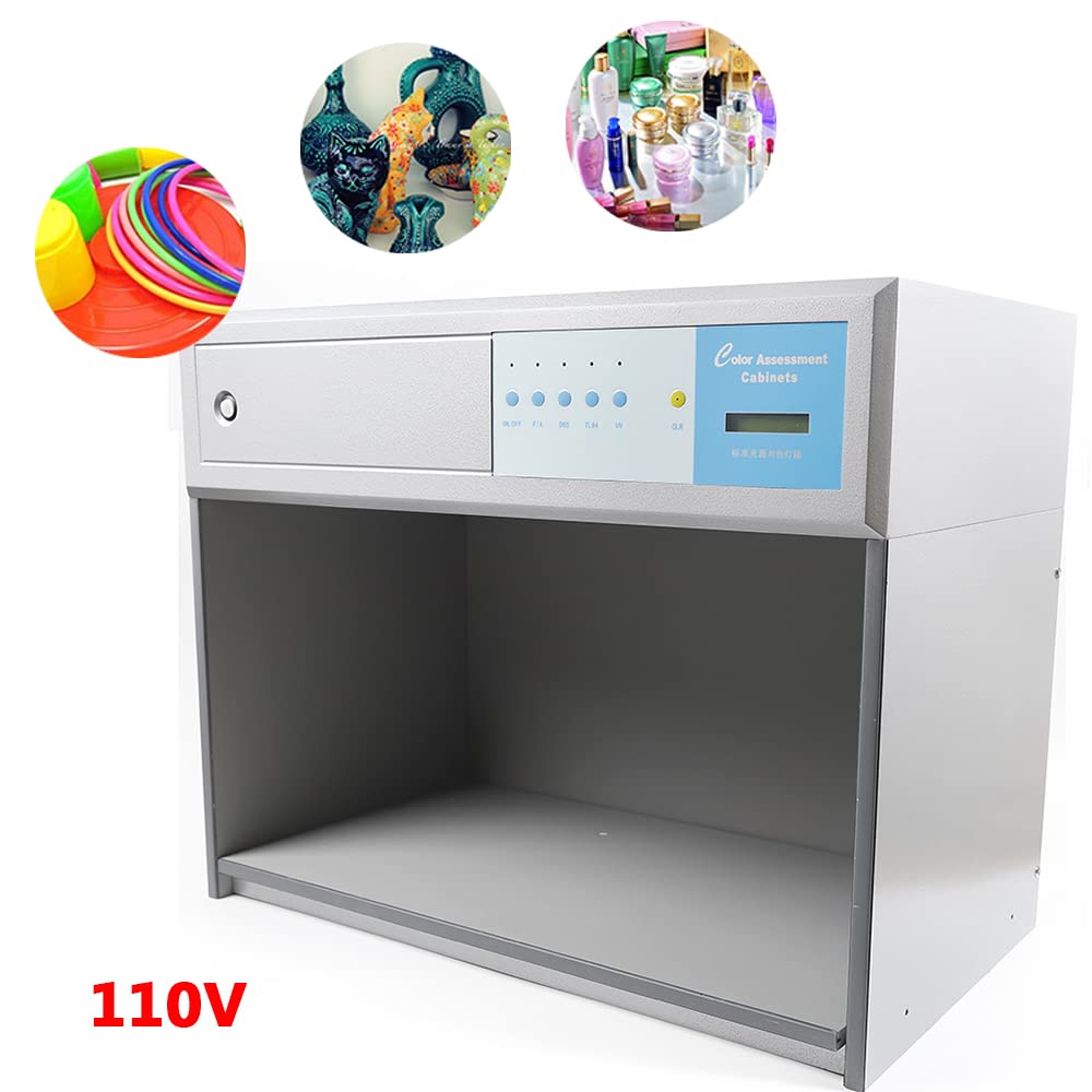YIYIBYUS Color Matching Cabinet, 4 Light Sources Tester for Fabric & Textile, Model RONGELIVE, Picture Color