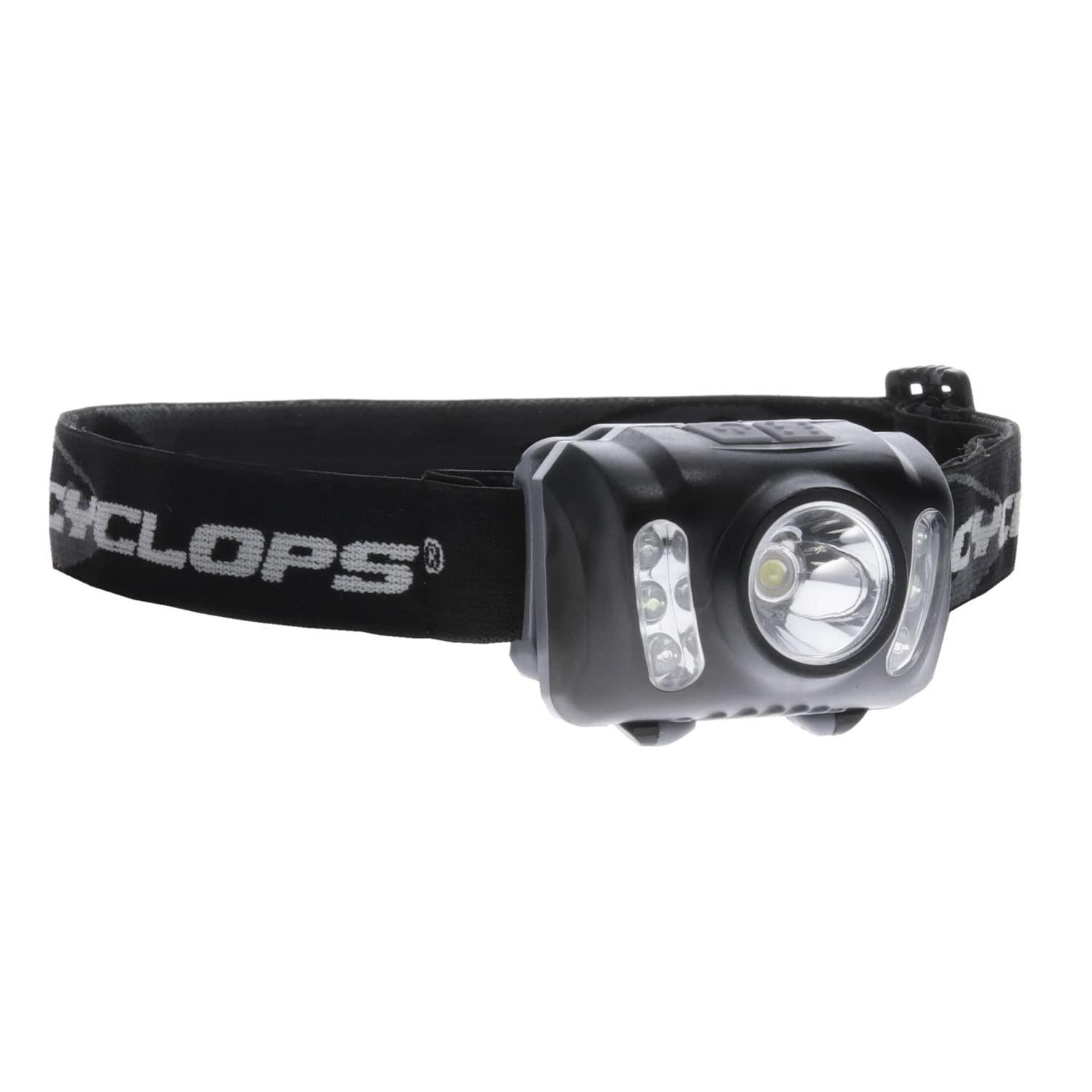 Cyclops 210 Lumen Headlamp, Tactical Durable Lightweight Compact Adjustable Stretch Headband Bright 3 Color Led Headlight, Aaa B