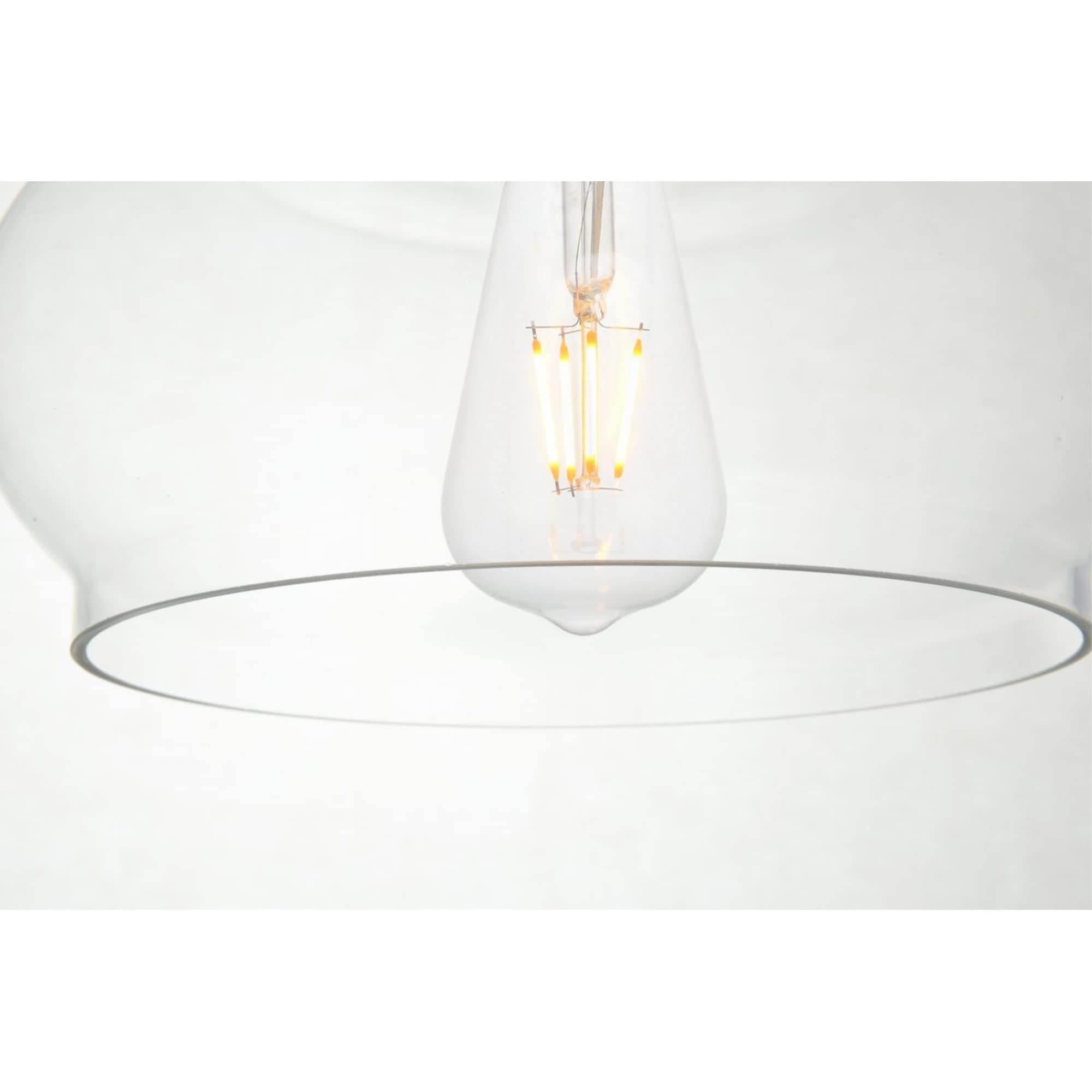 Living District Destry 1-Light Mid-Century Metal Pendant in Brass Finish