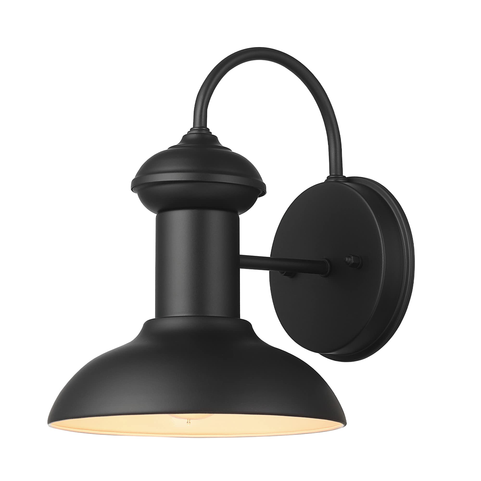 Globe Electric 44862 Martes 1-Light Outdoor Indoor Wall Sconce, Matte Black
