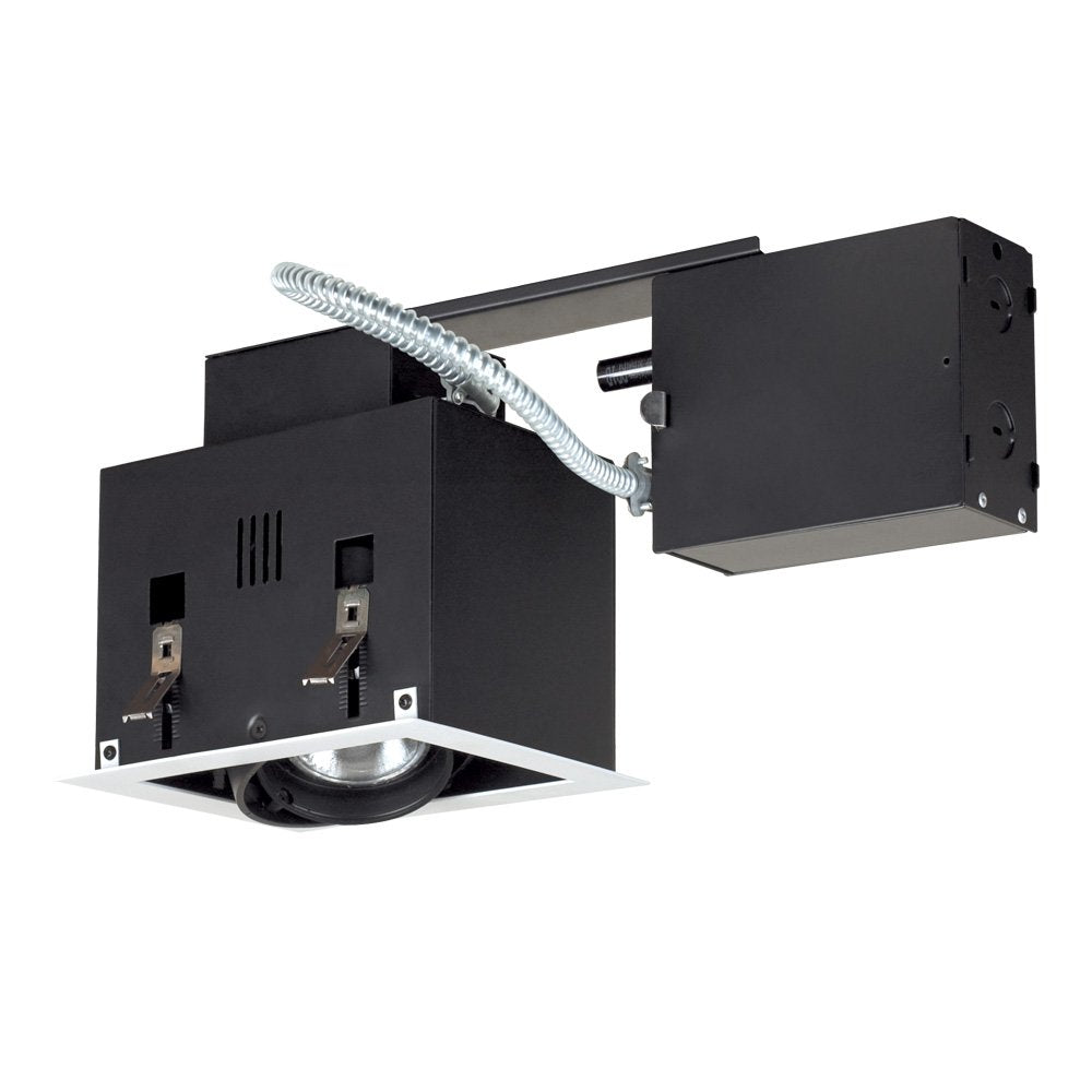 Jesco Lighting Modulinear Par20 1-Light Directional Fixture, Black Interior & White Trim