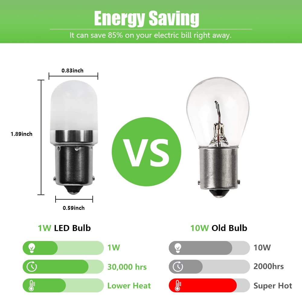 Makergroup 1141 Ba15S Bayonet Led Bulbs 12V  Weatherproof 1156 S8 Landscape Light Bulb  1W Warm White Color 2700K For Rv And Outdoor Lighting Path Deck Lights Pack Of 4