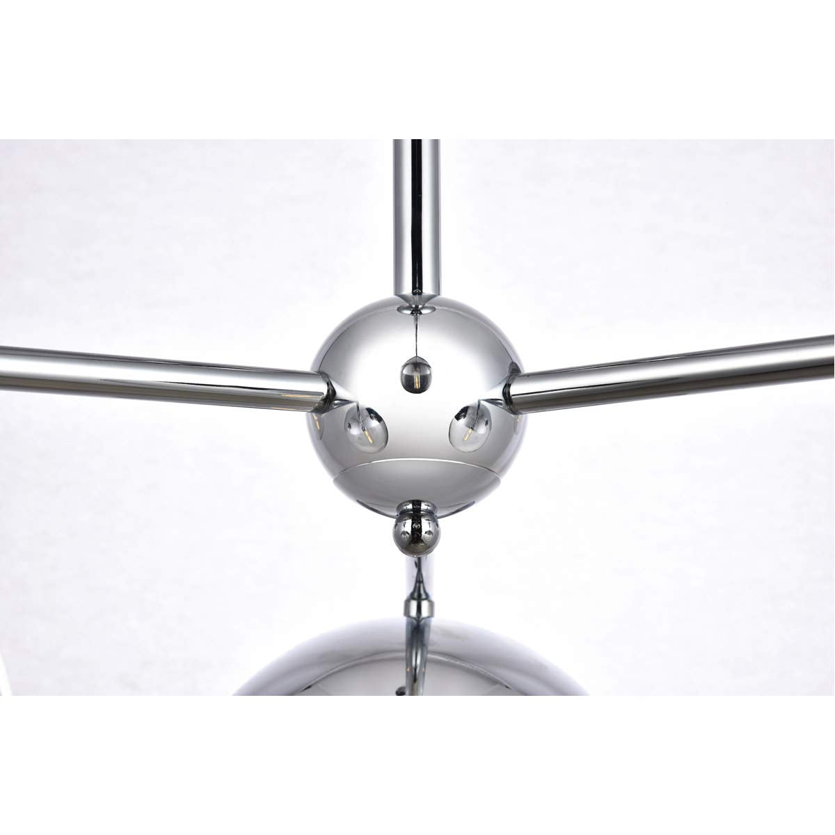 Living District Chrome Pendant Light - 6 Lights With Clear Glass Shade