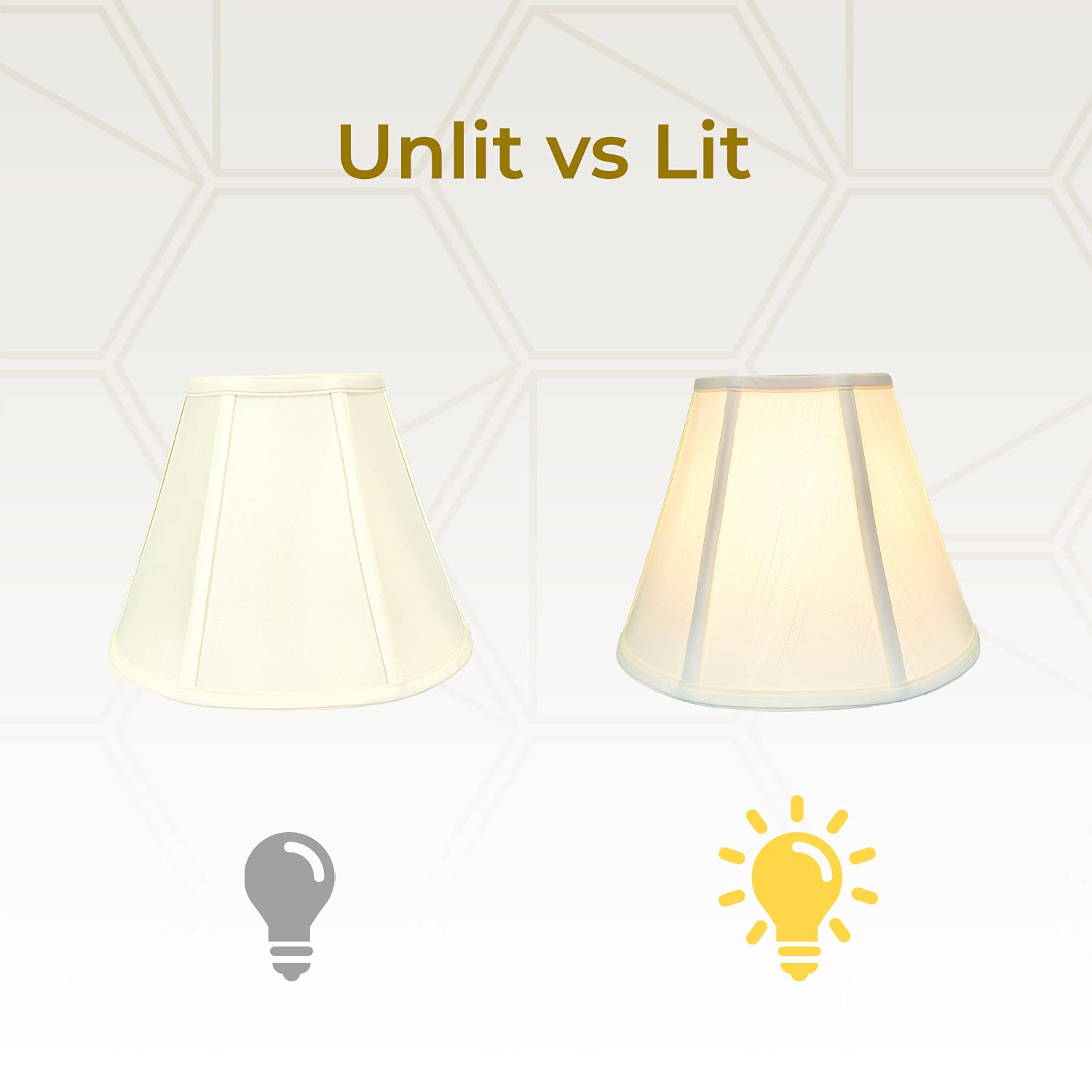 Royal Designs Deep Empire Lamp Shade, Eggshell, 5 X 10 X 8, Uno Floor Lamp, Bs-707U-10Eg