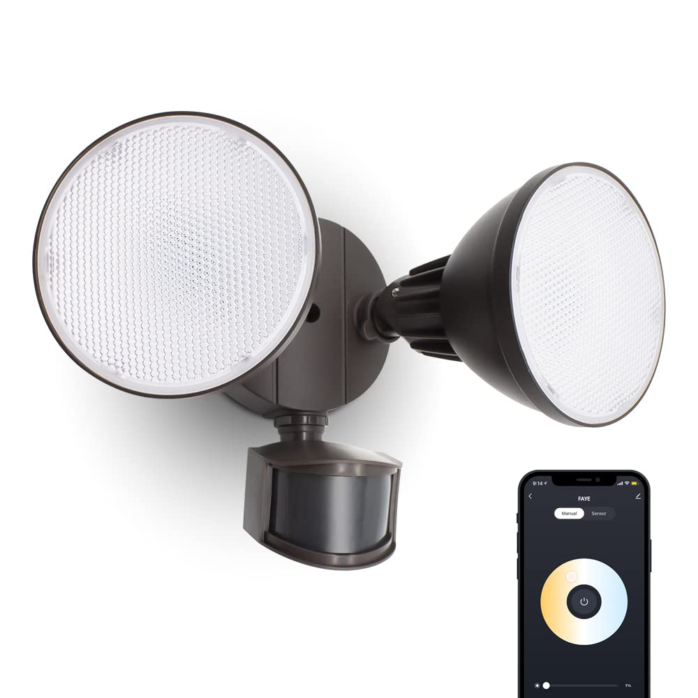 Ume Smart Wifi Led Security Light, Motion Sensor, 2500Lm, Waterproof, Works With Alexa/Google