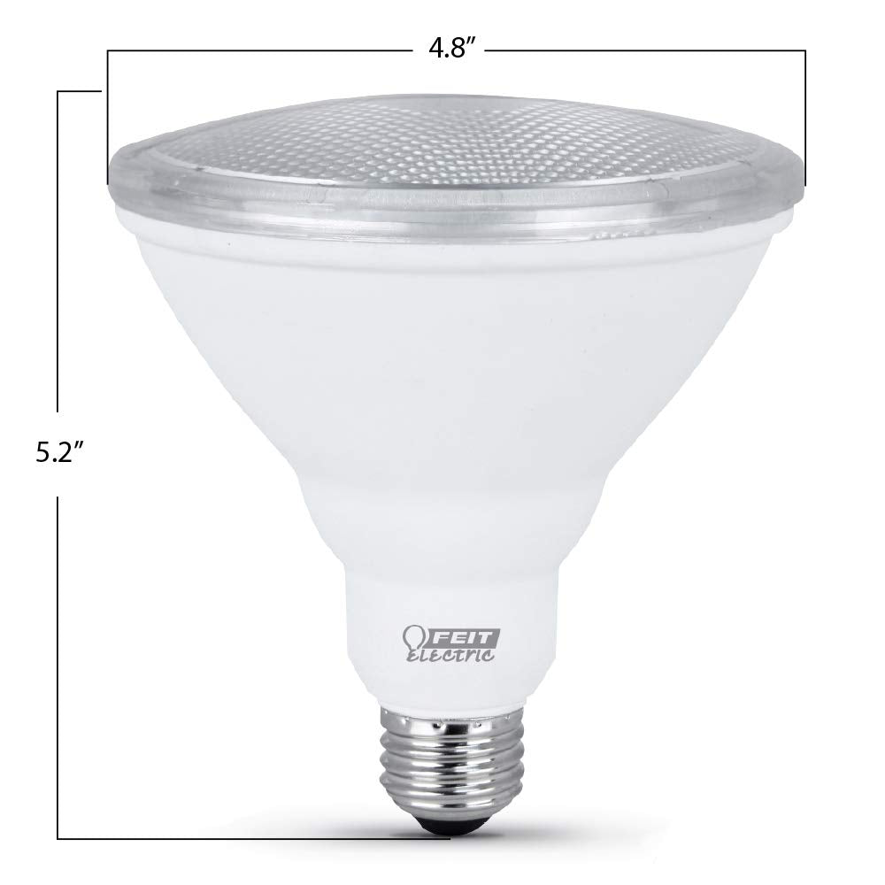 Feit Electric PAR38 LED Flood Light Bulbs, 75W Equivalent, 750 Lumens, 5000K Daylight, E26 Base, 2 Pack, Damp Rated