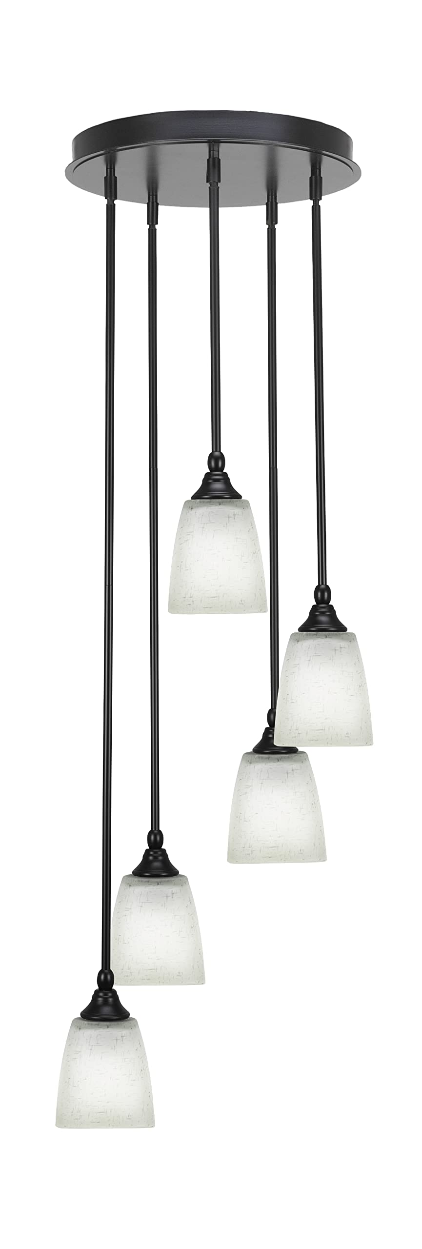 Empire 5 Light Cluster Pendalier in Matte Black Finish (2145-MB-460)