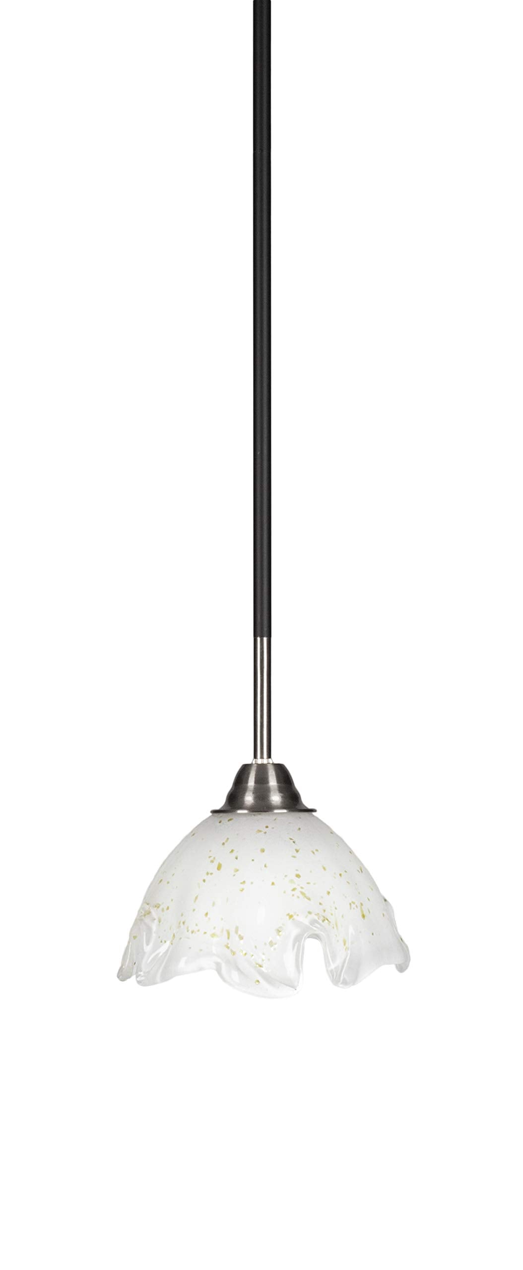 Toltec Lighting Paramount 1 Light Mini Pendant In Matte Black & Brushed Nickel (3401-Mbbn-755)