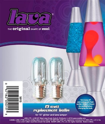 Lava The Original Lamp 15-Watt Replacement Bulb 2-Pack - 5015-6