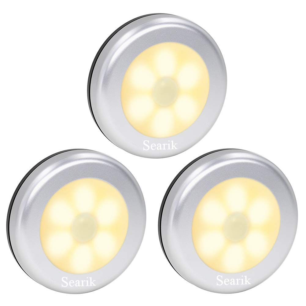 Searik Motion Sensor Lights, Battery Operated Led Night Light Safety Lamp Step Lights Under Cabinet Lights For Stair, Bathroom,