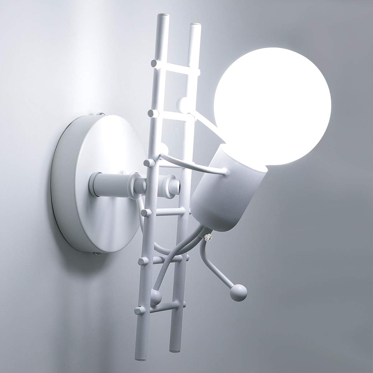 Kawell Creative Humanoid Wall Light Fixtures Indoor Wall Lamp Modern Wall Sconce Light Fixtures Art Deco for Children Room Bedro