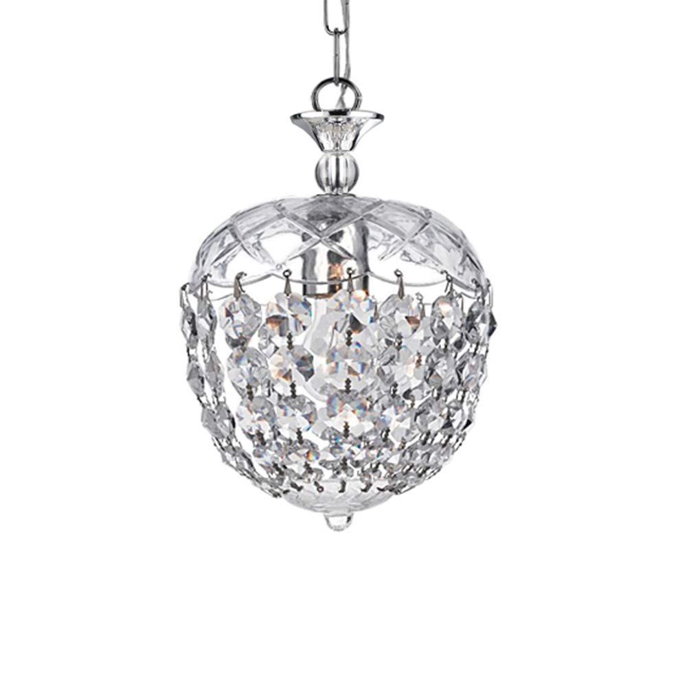 Warehouse of Tiffany Adelaide Crystal Chandelier, 8in Chrome, Model RL0019, Crystal Material