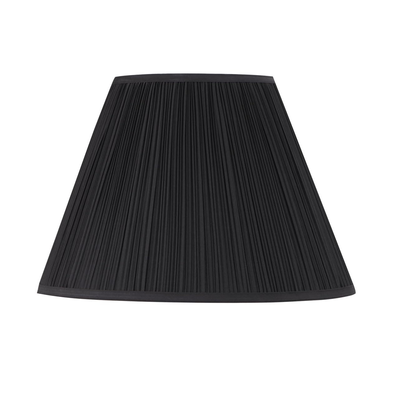Aspen Creative 33144, Mushroom Shaped Pleated Traditional Spider Construction Lamp Shade, Black, 9&quot; Top X 18&quot; Bottom X 13&quot; Slant Height
