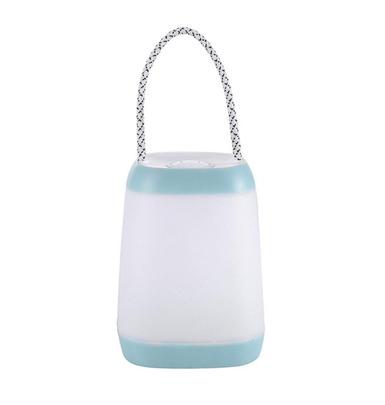 Hathdia Night Light for Kids, USB Rechargeable Portable Lantern, 3 Light Modes, Plastic, Cyan, 1 Pack