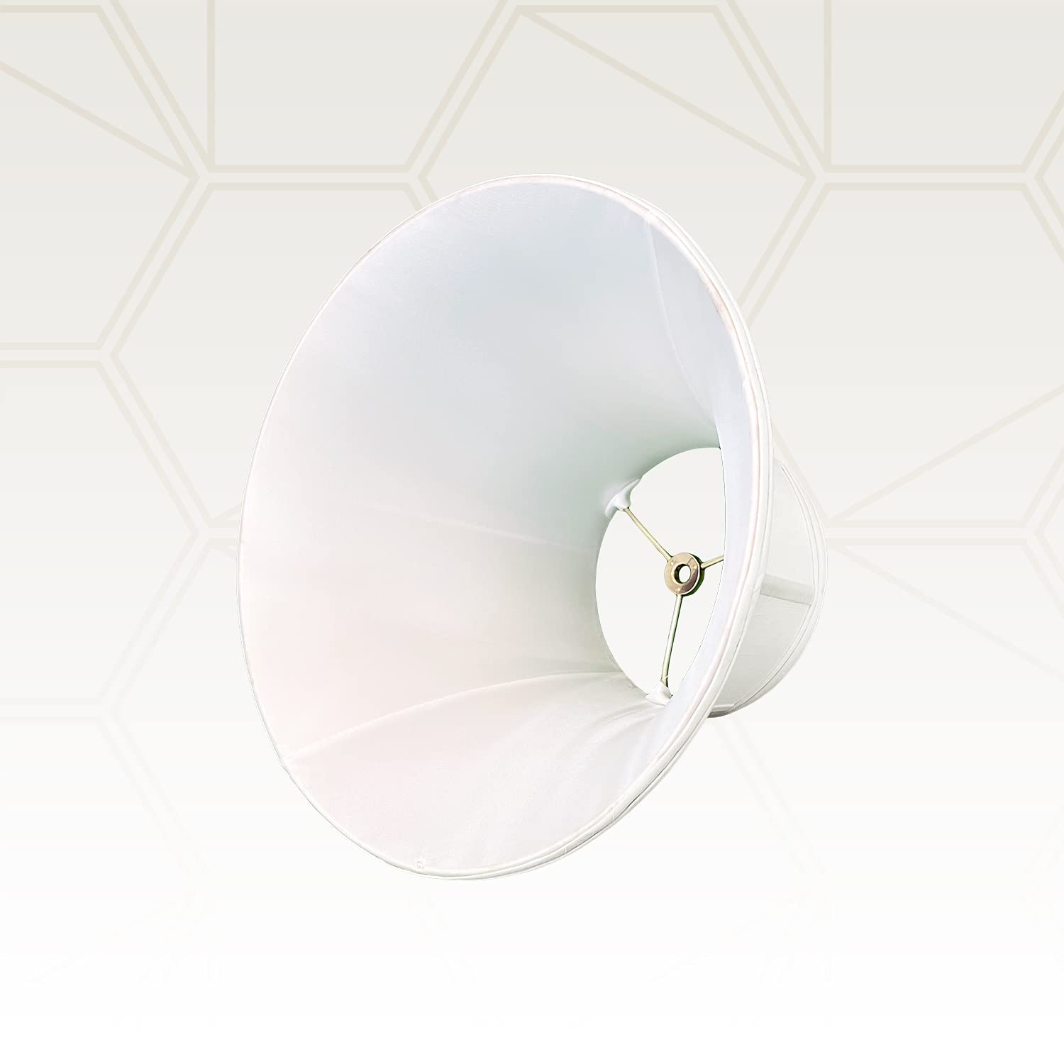 Royal Designs Shallow Bell Basic Lamp Shade, White, 9 X 18 X 12