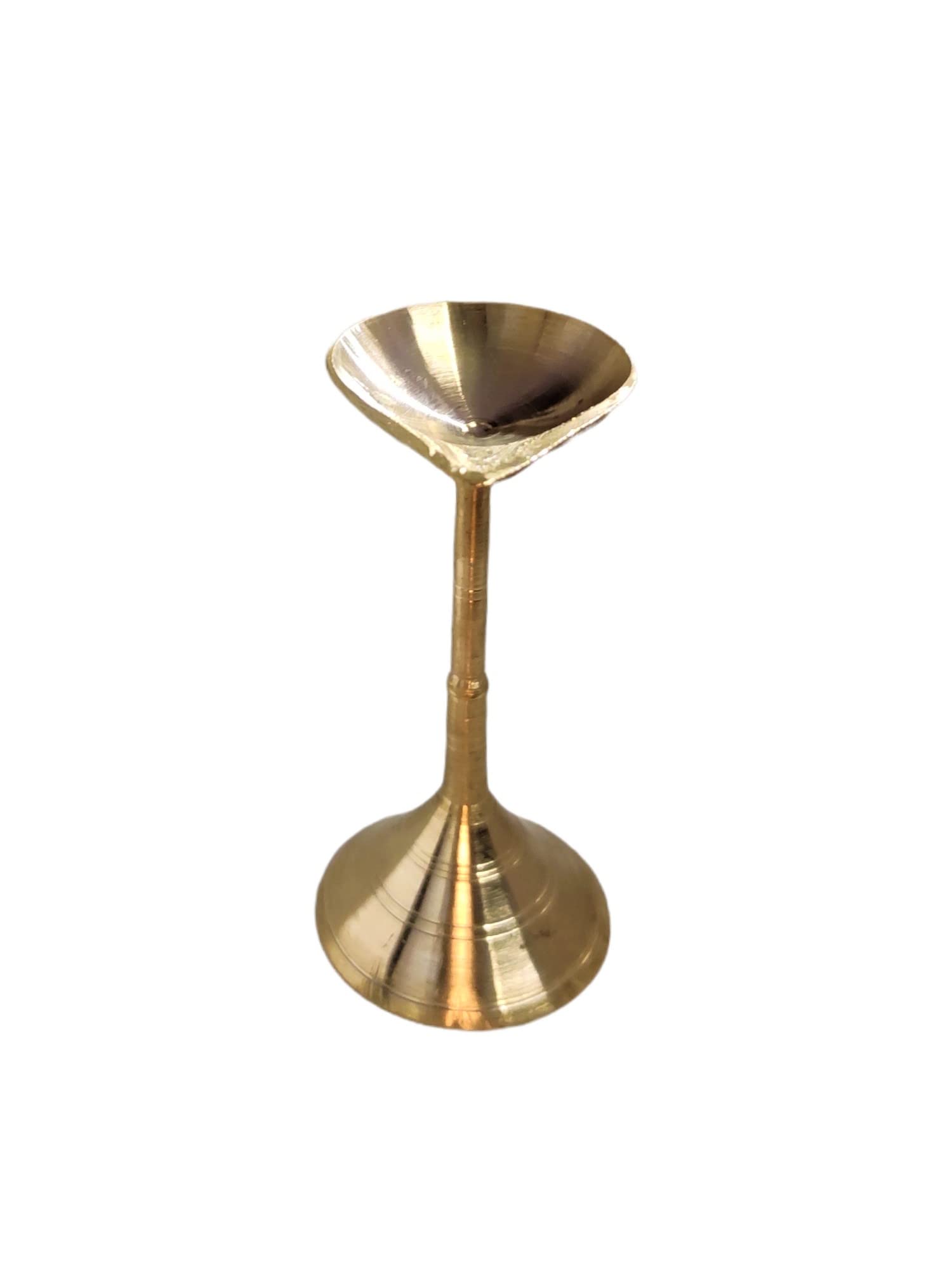 Divine Bazaar Brass Diya Stand for Pooja Brass Table Diya