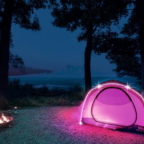 L8star RGB LED Strip Lights, 2x16.4Ft, Battery Powered with Remote & APP Control, Model L8star-5050-16.4FT, Plastic Material