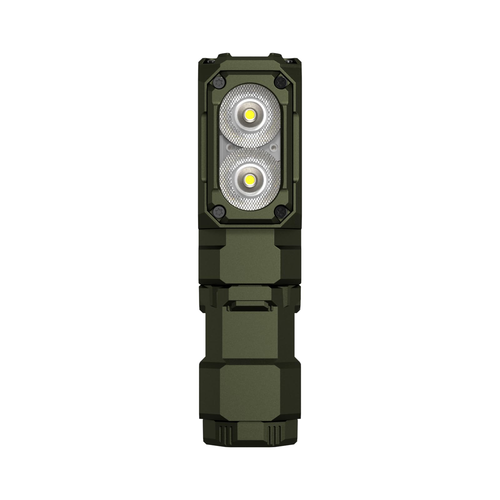 WUBEN E7-YCG Mini Flashlight Battery Extension Tube, Aluminum, Army Green, for Camping, Hiking, Fishing, Walking
