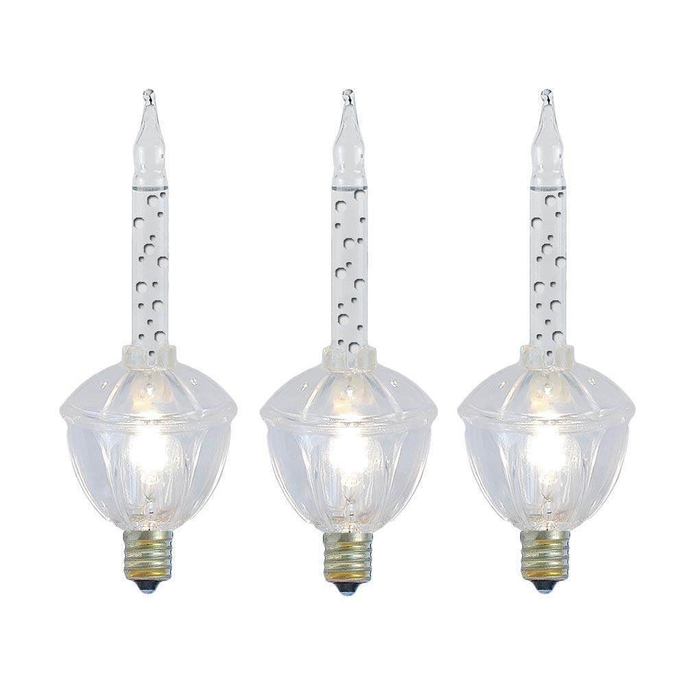 Novelty Lights 7 Light Traditional Christmas Bubble Light Set, Clear Liquid, 7 Feet