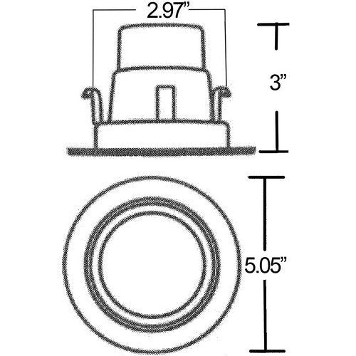 Morris LED Recessed Lighting Retrofit Kit, 5000K, 1200 lm, 5in-6in, Aluminum, White, Model 72611