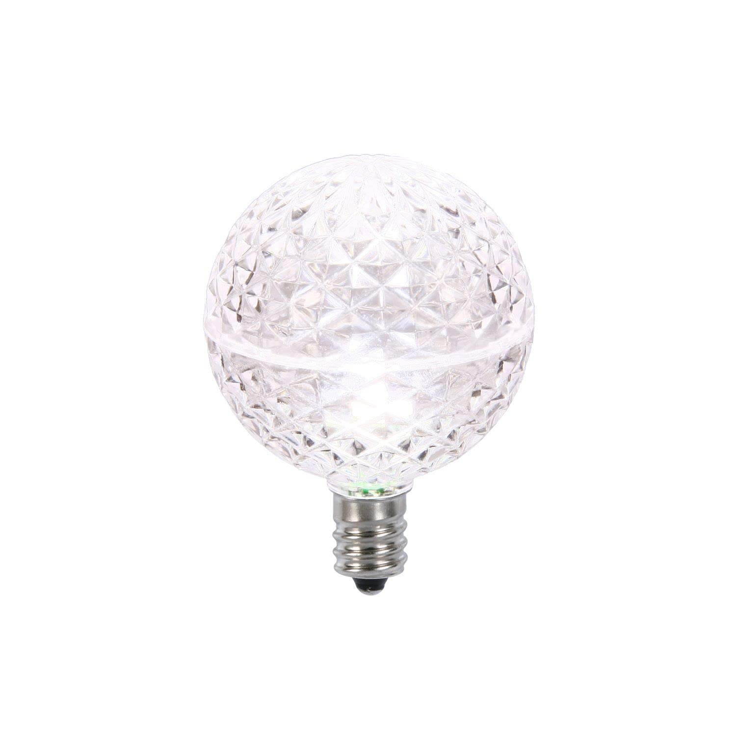 Vickerman G50 Faceted LED Pure White E12 .38W 10Bx - XLEDG5P-10