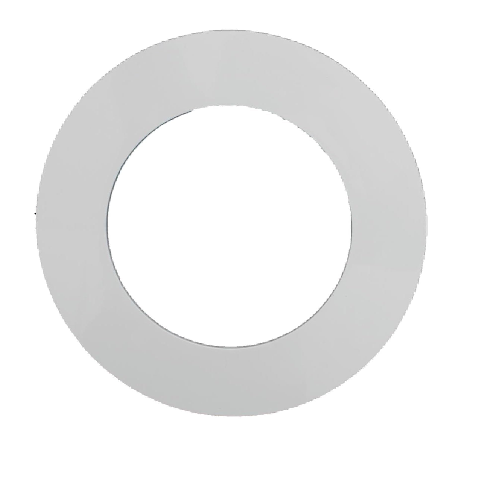 JSP Manufacturing 8in Plastic Recessed Light Trim Rings, White, 10 Pack