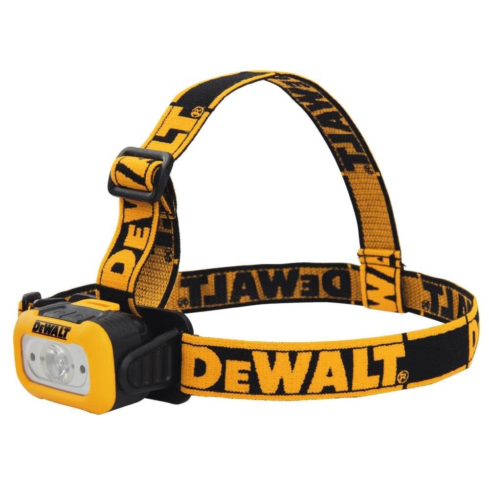 DEWALT Headlamp 200 Lumen, Yellow, Model DWHT81424 for Jobsite Use