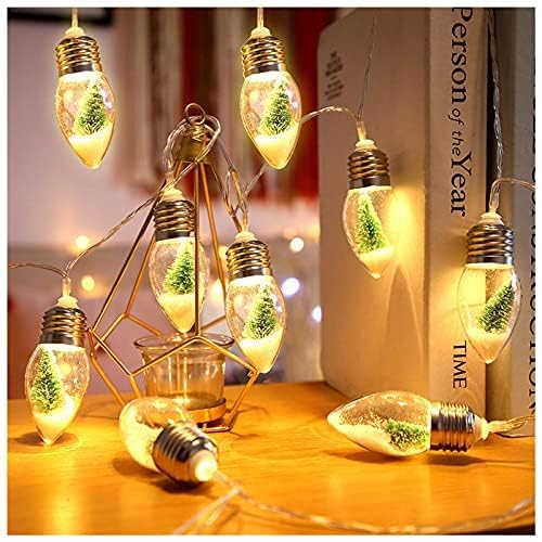 HFXXAD 26FT Christmas Tree Snow Globe String Lights, 40 LED Clear Bulbs Christmas Tree String Lights for Bedroom, Wedding, Table Decoration, Outdoor Garden Party, Home Party Decorate(4Pcs)