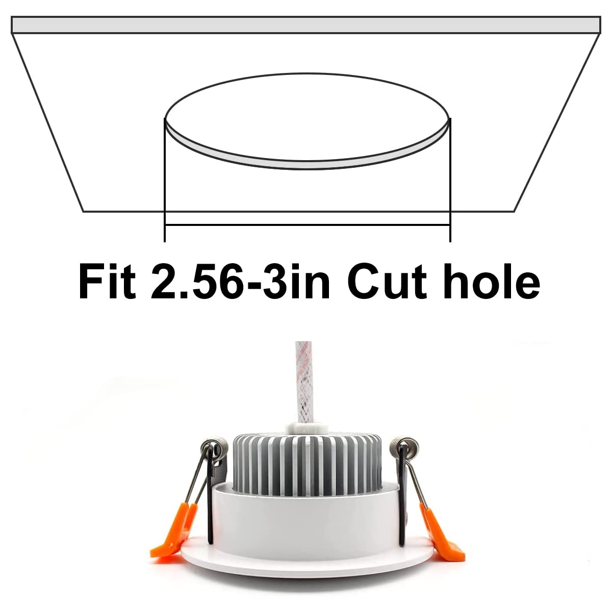 YGS-Tech LED Recessed Lighting Downlight 5W, Dimmable, 5000K Daylight White, 3 Inch, 10 Pack