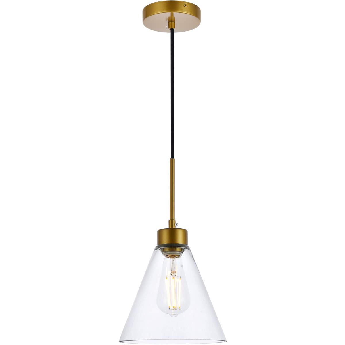 Living District Indoor Modern Home Decorative Bright Ceiling Mera 1 Light Brass Pendant