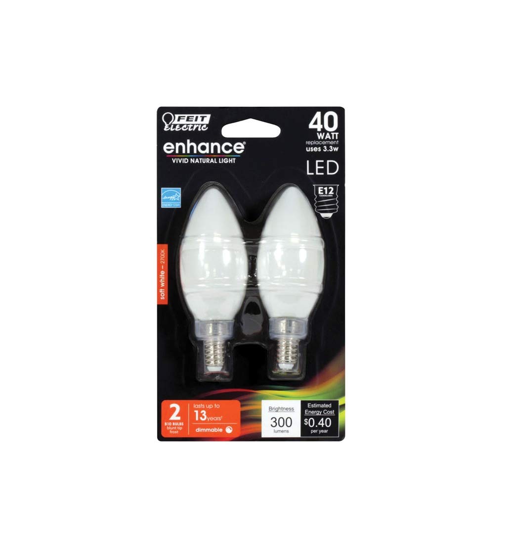 Feit Electric 40W LED Bulb BPCTF40/927CA/FIL, 2700K, One Size, Product Specific