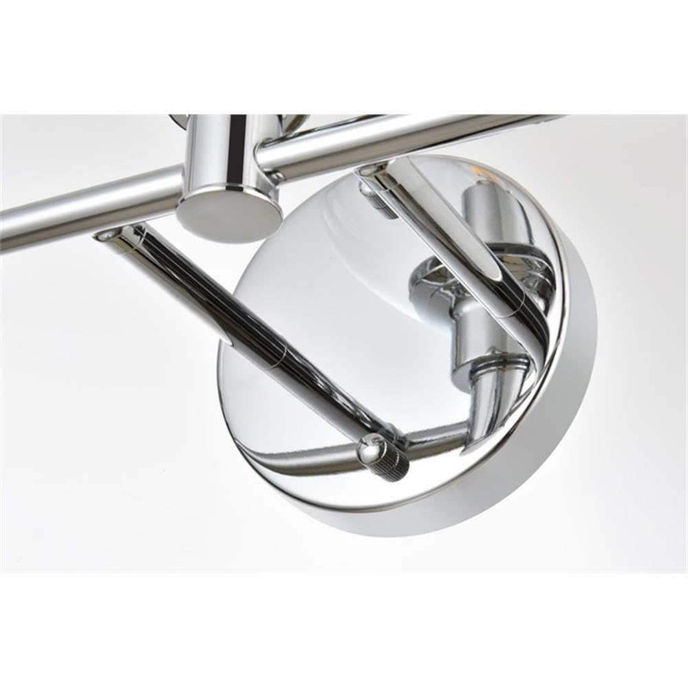 Living District Jaelynn 3-Light Iron & Glass Bath Sconce in Chrome/Clear
