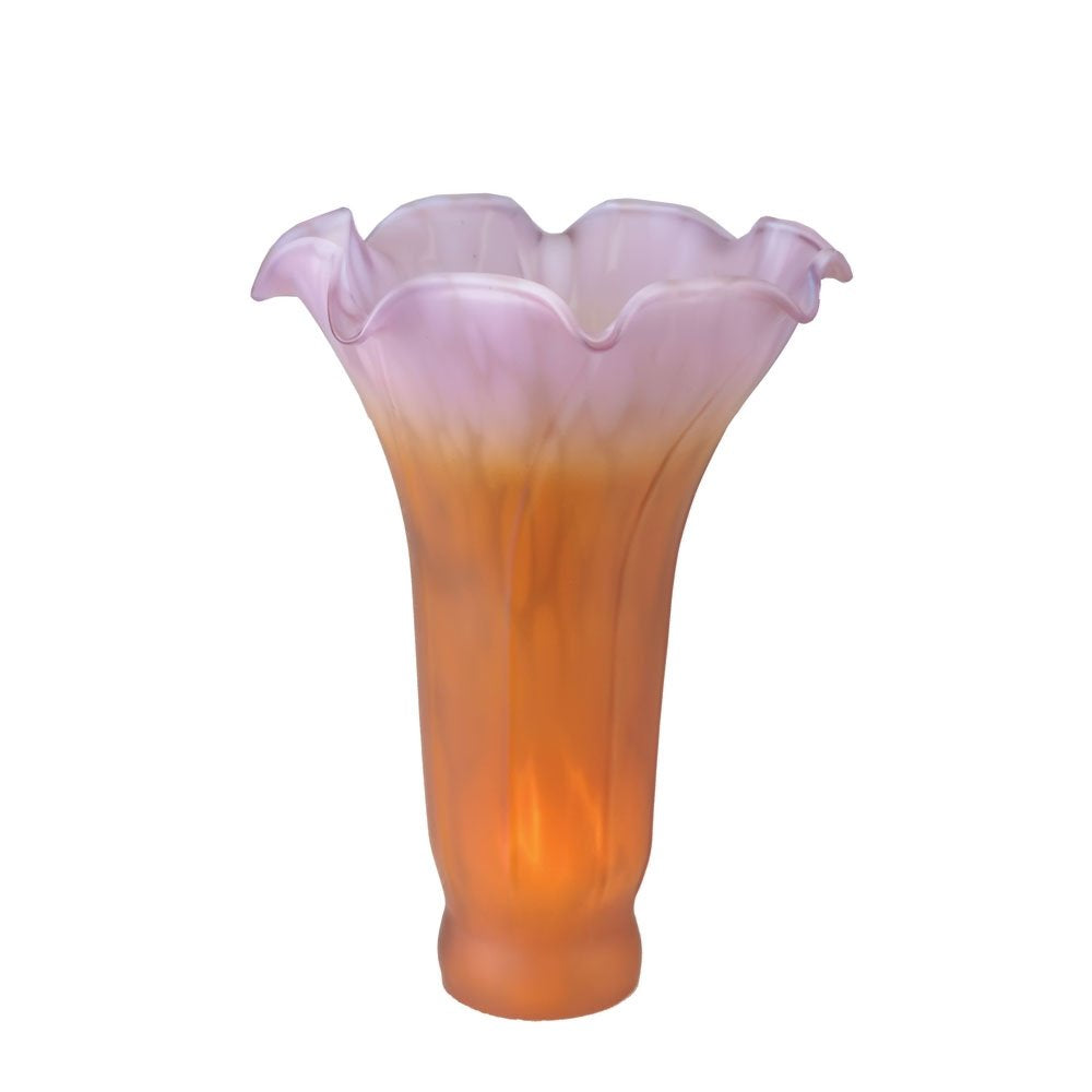 Meyda Tiffany Pond Lily Shade 10177, Amber Purple, Metal, 4.50 inches, Bronze Finish