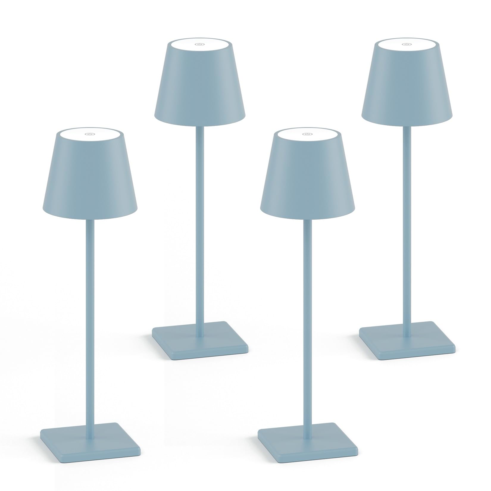 4 Packs Rechargeable LED Table Lamp,6000mAh Outdoor Cordless Table Lamp Waterproof Portable, Stepless Dimmable Table Lamp for Re