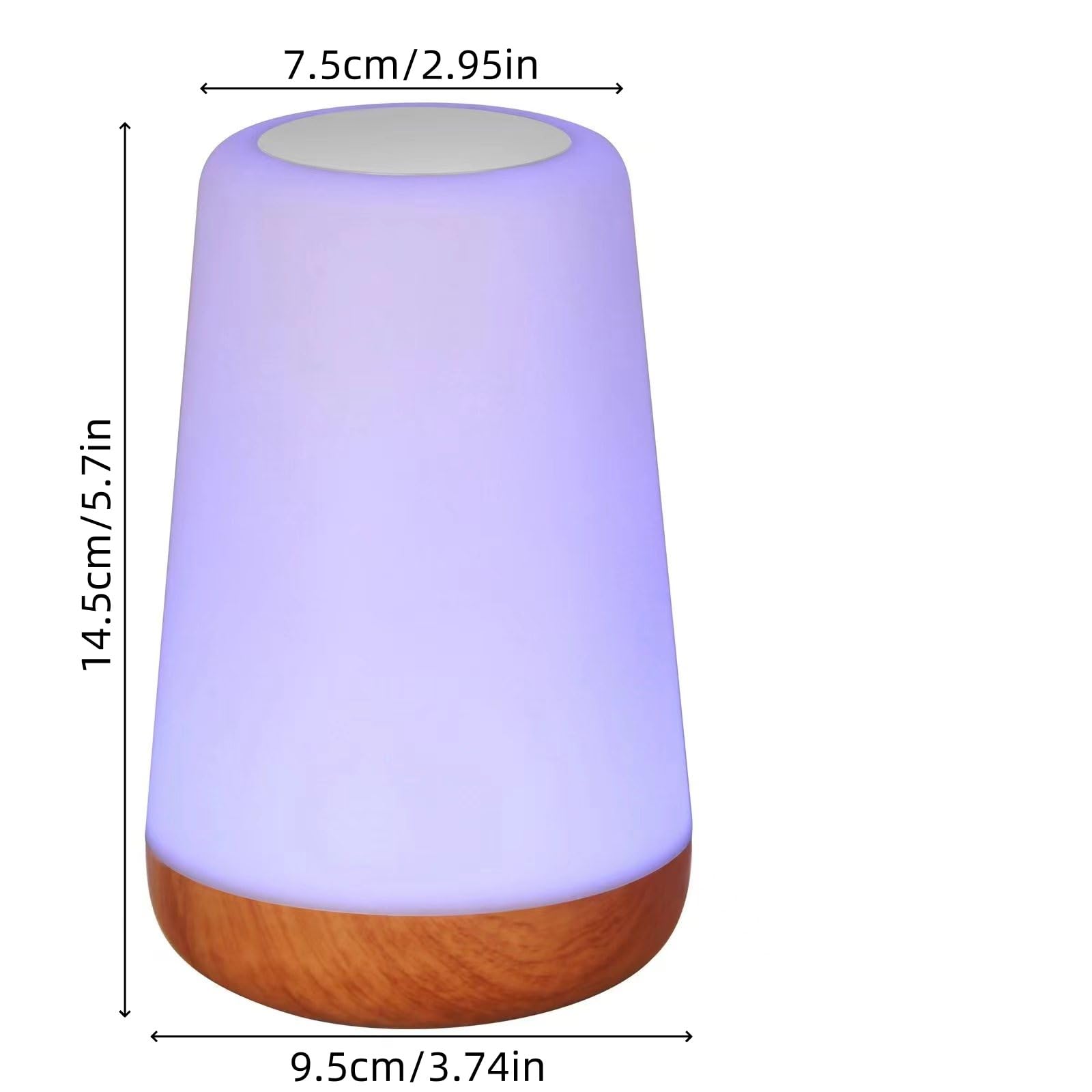 Lhyuetong 2-Pack Led Bedside Touch Desk Light,Small Night Light, Portable Desk Edge Light With 13 Rgb Colors, Night Light For Be