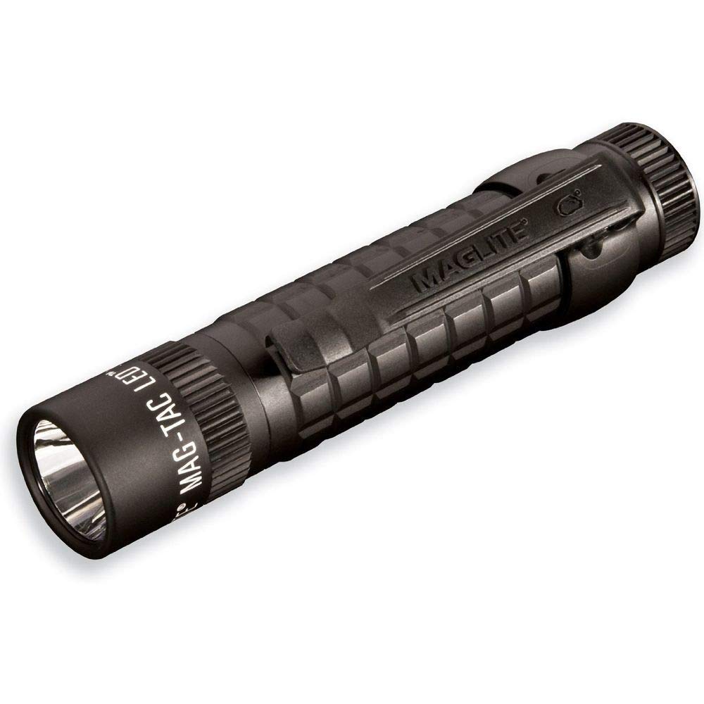 Maglite Mag-Tac Led Rechargeable Flashlight - Plain-Bezel, Matte Black