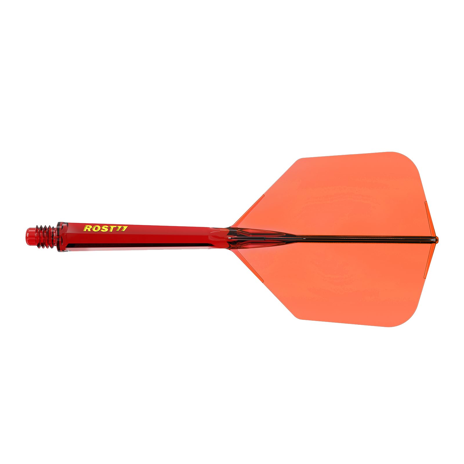 CUESOUL Dart Shaft and Flight, Big Wing Shape, L-33mm, Red with Yellow Logo