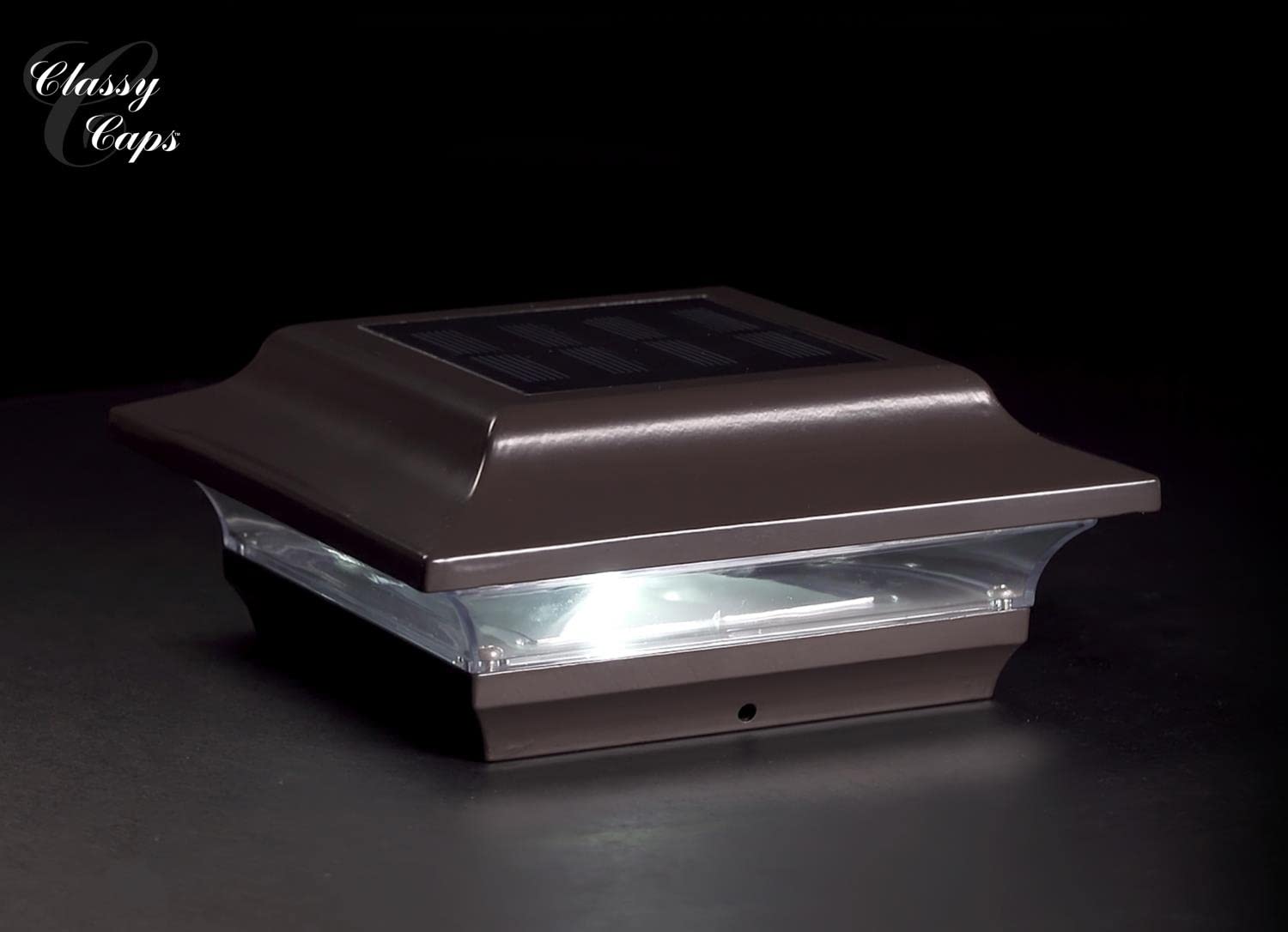 Classy Caps Sl211R Aluminum Imperial Solar Post Cap, 4&quot; X 4&quot;, Bronze