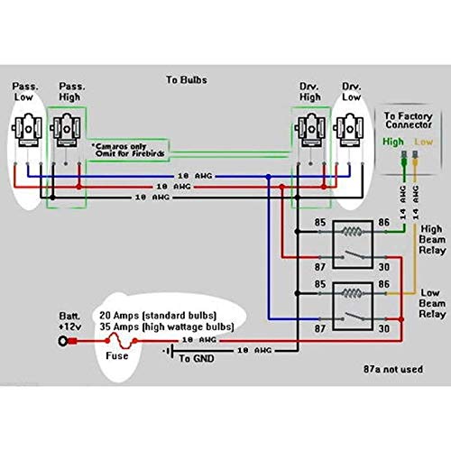 Octane Lighting 4-Headlight Relay Wiring Harness H4 Headlamp Light Bulb Ceramic Socket Plugs Set
