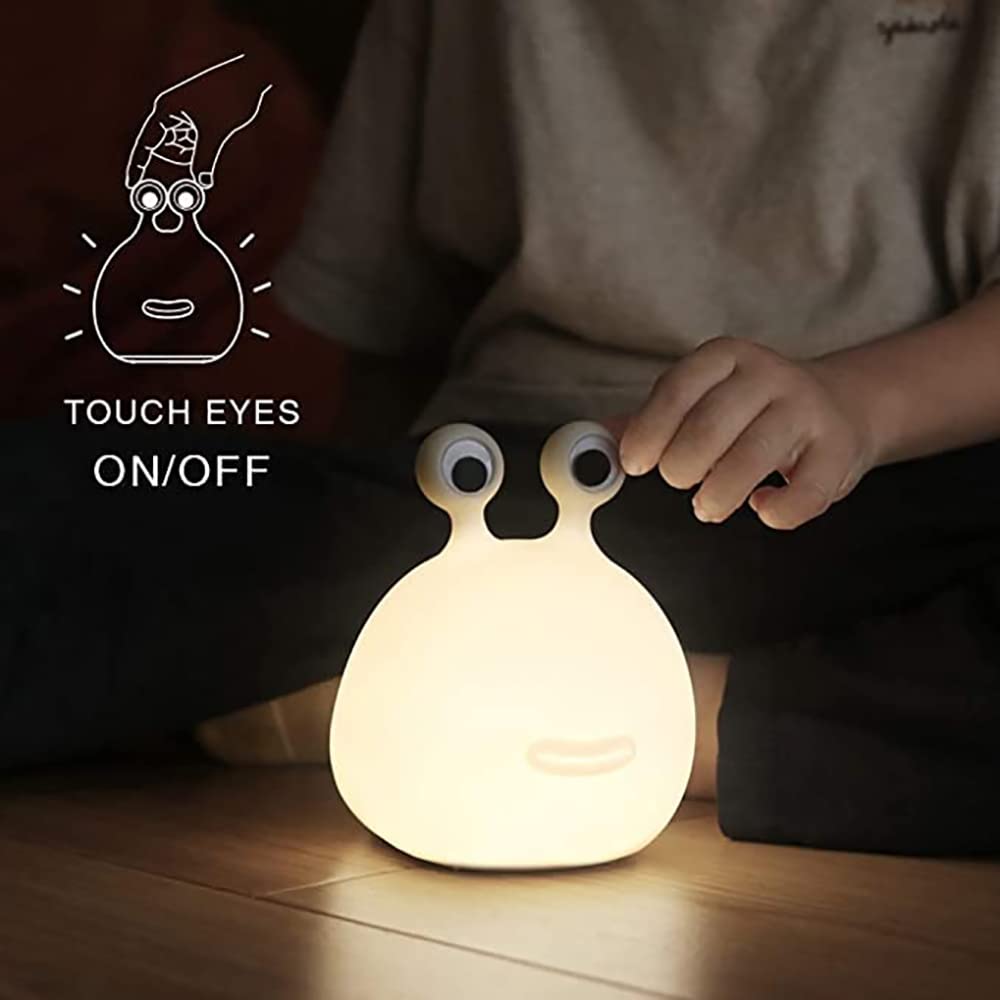 Hpydiy Slug Night Light,Silicone Lamp For Kids,Usb Rechargeable Cute Animal Lamps Timer Setting Safe Bedside Lamp Portable Led L