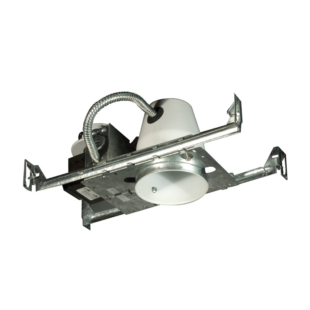 Jesco Lighting Lv4000Ba 10.5" Low Voltage Non Ic Airtight Universal Housing For New Construction, Silver Finish