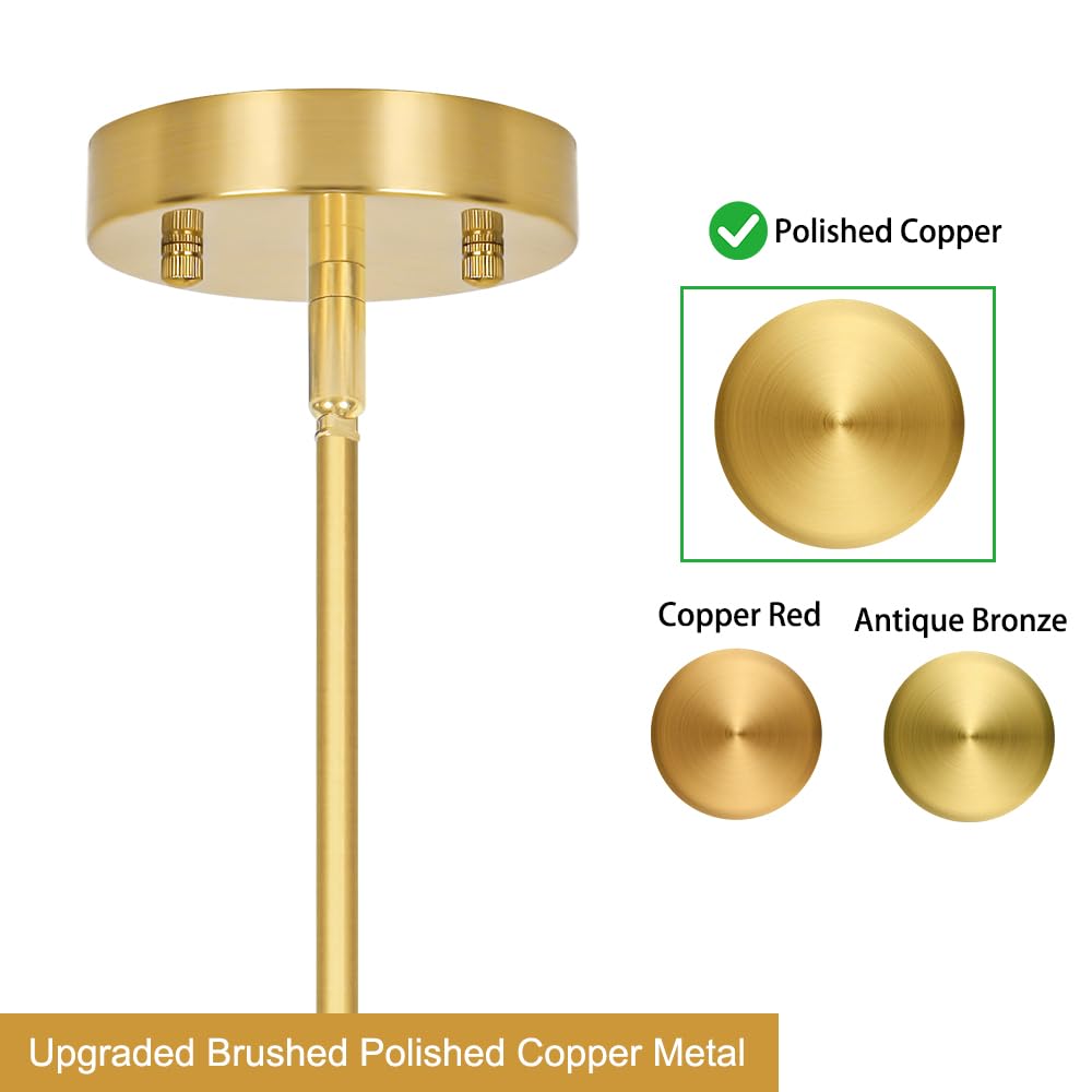 Lxybcce Gold Kitchen Pendant Lights Over Island With Adjustable Rods - Crystal Pendant Lighting Fixtures For Sloped Ceiling  Ideal Over Dining Table Or Bar  E26 Bulb Compatible  No Electrician Needed