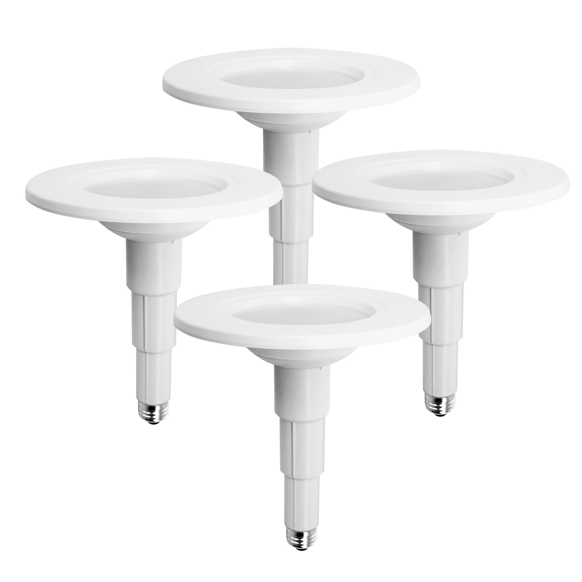 Jolux 4-Pack 5/6 Inch Retrofit Led Can Lights Adjustable Retrofit Downlight,Recessed Light Flat Trim,8.5W=40W, 3000K (Warm White